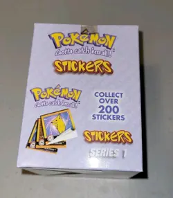 1999 Nintendo Artbox Pokemon Stickers Pack Series 1 Factory Sealed Box 30 Packs - Image 4