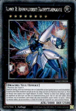 Yugioh RA02-DE036 Forerunners of Hope Dragon Titan Galaxy Platinum Secret Rare - Image 1