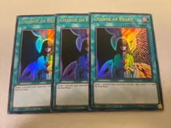 3x Change of Heart EURO 1st Edition Ultra Rare RA01-EN050 Yu-Gi-Oh! - Image 2