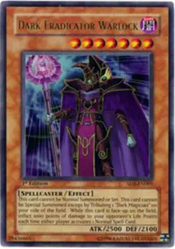 Yugioh! MP Dark Eradicator Warlock - SD6-EN001 - Ultra Rare - 1st Edition Modera - Image 1