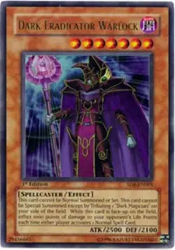 Yugioh! MP Dark Eradicator Warlock - SD6-EN001 - Ultra Rare - 1st Edition Modera - Image 2