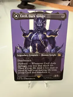 Cecil, Dark Knight (Borderless) Double-sided Final Fantasy Regular-NM Condition - Image 1