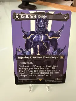Cecil, Dark Knight (Borderless) Double-sided Final Fantasy Regular-NM Condition - Image 3