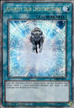 Yugioh RA02-DE055 - Attack of the Light Brigade - Quarter Century Secret Rare - Image 1