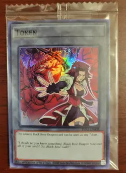 YuGiOh Akiza & Black Rose Dragon Token TKN5-EN008 Super Rare Sealed - Image 1
