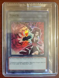 YuGiOh Akiza & Black Rose Dragon Token TKN5-EN008 Super Rare Sealed - Image 3