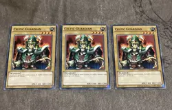 Celtic Guardian X 3 1st Mint YUGIOH Cards YGLD-ENA09 - Image 1