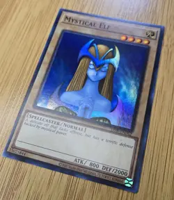 Yugioh Mystical Elf LOB-EN062 Super R. 25th Anniversary Legend Of Blue Eyes NM - Image 2