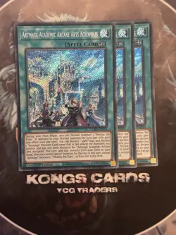 DUAD-EN054 Artmage Academic Arcane Arts Acropolis x3 Secret Rare YuGiOh Playset - Image 1