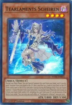 Yugioh! Tearlaments Scheiren - POTE-EN014 - Super Rare - 1st Edition Near Mint, - Image 1