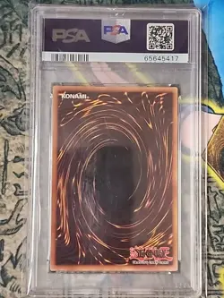 PSA 9 MIN 2002 Raigeki Legend of Blue Eyes White Dragon Super Rare MAGIC LOB-053 - Image 2