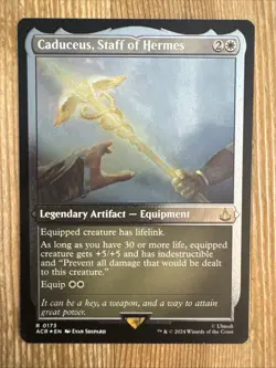 Caduceus, Staff of Hermes - Foil Etched - NM - Assassin's Creed ACR - MTG - Image 3