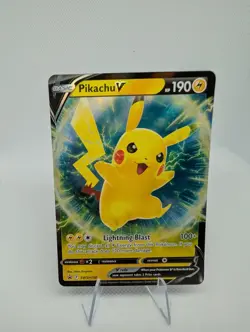 Pikachu V SWSH198 SWSH: Sword & Shield Promo Cards Holo POKEMON CARD TCG [NM] - Image 1