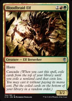 1x Bloodbraid Elf Light Play, English Commander 2016 MTG Magic - Image 1