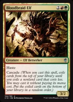 1x Bloodbraid Elf Light Play, English Commander 2016 MTG Magic - Image 2