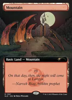 [1x] Mountain (1367) - Foil Near Mint, English Secret Lair MTG Magic - Image 2