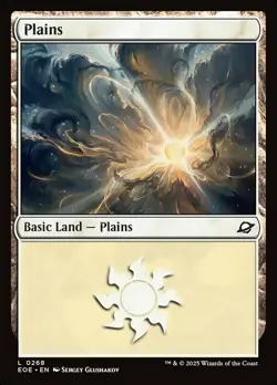 Basic Lands 10 MTG Plains (0268) - Foil, NM-Mint, English Edge of Eternities - Image 1