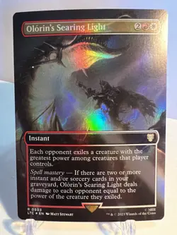 Olorin's Searing Light 0503 Borderless Rare Foil Lord of the Rings MTG Near Mint - Image 4