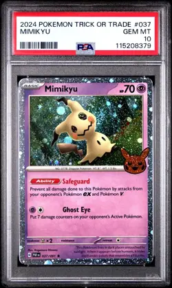MIMIKYU PSA 10 2024 POKEMON TRICK OR TRADE 037 - Image 1