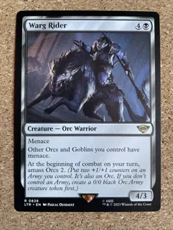 Warg Rider NM The Lord Of The Rings ENGLISH 0826 MTG Universes Beyond LTR - Image 1