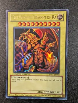 Slifer Ra Obelisk LC01-EN001 EN002 EN003 Ultra YuGiOh Egyptian God Card Set LP - Image 2