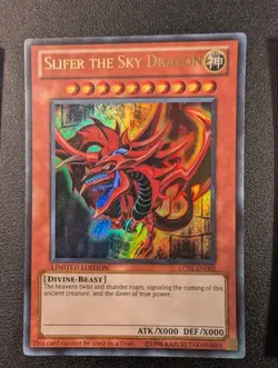 Slifer Ra Obelisk LC01-EN001 EN002 EN003 Ultra YuGiOh Egyptian God Card Set LP - Image 3