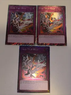 3x Void Trap Hole 1st Edition Platinum Secret Rare RA04-EN190 Yugioh Playset - Image 1