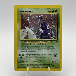 HERACROSS ( 6/111 ) Pokemon TCG 2000 Neo Genesis  Rare Holo Card - Image 1