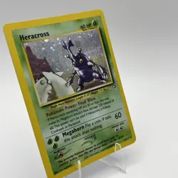 HERACROSS ( 6/111 ) Pokemon TCG 2000 Neo Genesis  Rare Holo Card - Image 2