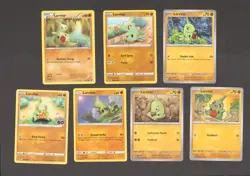 Larvitar Pokemon Card Collection Set of 7 English Cards Lot Bundle Cute - Image 1