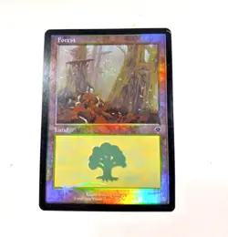 Magic The Gathering 2000 Forest Land Card Foil #350 Green Mana - Image 2