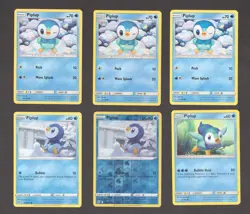 Piplup Pokemon Card Collection Set of 6 English Cards Lot Bundle - Image 1