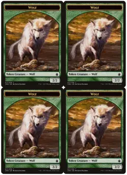 MTG Wolf Token x4 Commander Anthology NM Playset - Image 2