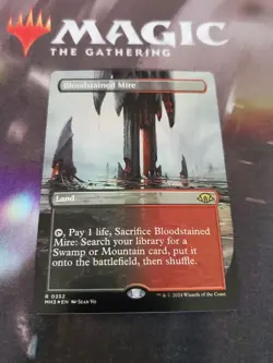 Mtg. Bloodstained Mire. Foil Borderless. #352 Modern Horizons 3. Pack Fresh - Image 2
