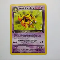 Dark Kadabra 39/82 1st Edition Team Rocket Uncommon Pokemon LP - Image 1