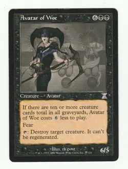 1x Avatar of Woe VG/EX Time Spiral Timeshifted Mtg Magic 1x x1 - Image 3