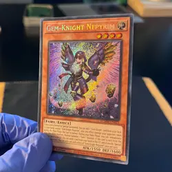 Yugioh! Gem-Knight Nepyrim BLMM-EN021 Secret Rare â€“ Mint Quality - Image 1