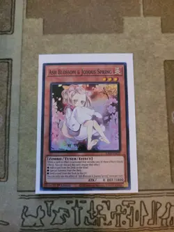 YUGIOH ASH BLOSSOM JOYOUS SPRING RA04-EN025 SUPER 1ST ED NM - Image 1
