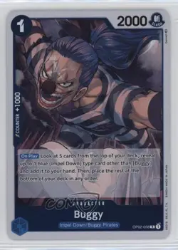 2022 One Piece Card Game: Paramount War OP02 R Buggy #OP02-058 0it8 - Image 1