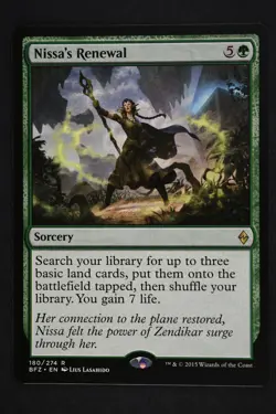 Magic The Gathering: Nissa's Renewal - BFZ - Rare - NM - MTG - Image 1