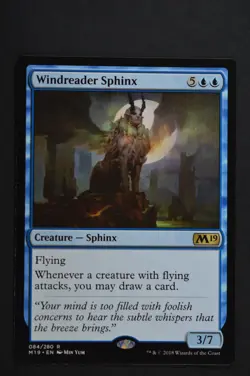 Magic The Gathering: Windreader Sphinx - M19 - Rare - NM - MTG - Image 1