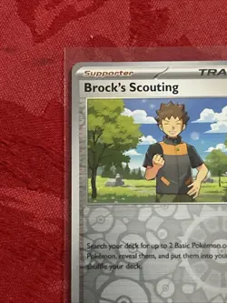 Reverse Holo Pokemon - Brock's Scouting - 146/159 Sv09: Journey Together R Holo - Image 3