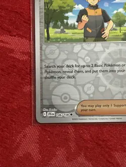 Reverse Holo Pokemon - Brock's Scouting - 146/159 Sv09: Journey Together R Holo - Image 4