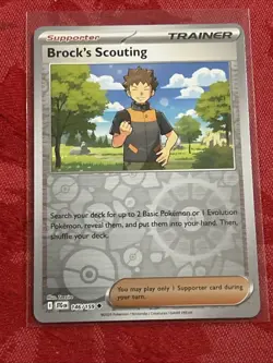 Reverse Holo Pokemon - Brock's Scouting - 146/159 Sv09: Journey Together R Holo - Image 6