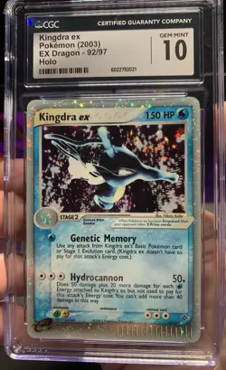 Pokemon Kingdra ex EX Dragon Ultra Rare #92 CGC 10 Gem Mint - Image 1