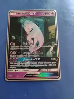 PokÃ©mon Mewtwo GX TCG Shining Legends Holo Card 78/73 Secret Rare - Image 1