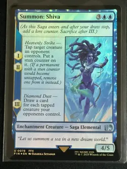 Magic the Gathering MTG Final Fantasy Summon: Shiva Foil FFX SP - Image 1