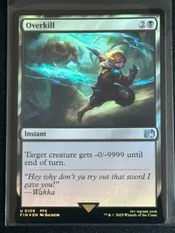 Magic the Gathering MTG Final Fantasy Overkill Foil Tidus FFX SP - Image 1