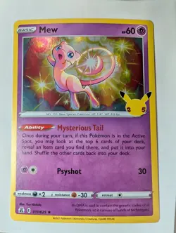 Mew 011/025 25th Anniversary Celebrations Pokemon Holo Foil Rare Nice! - Image 1