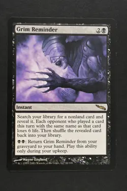Magic The Gathering: Grim Reminder - MRD - Rare - LP - MTG - Image 3
